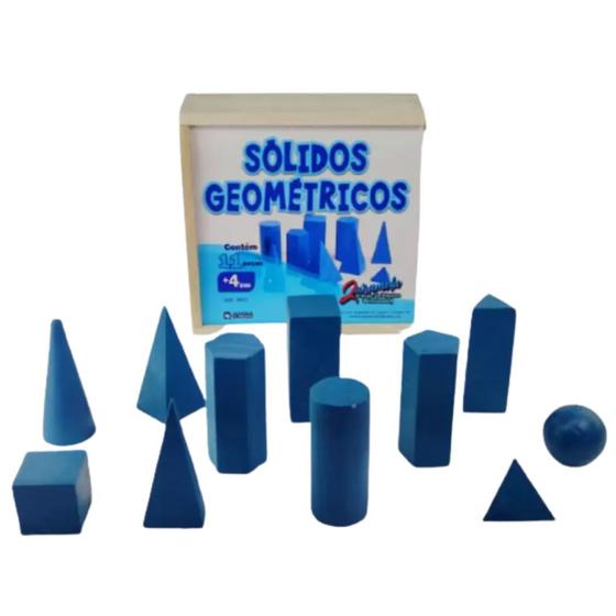 Imagem de Brinquedo Educativo Sólidos Geométricos em Madeira
