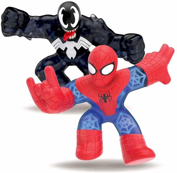 Imagem de Brinquedo Elástico Spider-Man vs Venom com Água - Ação Heróica