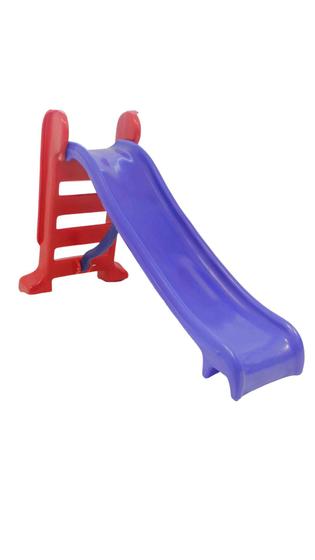 Imagem de Brinquedo Escorregador Médio Infantil 3 Degraus-Na cor Rampa Vermelha Escada Azul-Para Meninos e Meninas-Brincadeira PLa