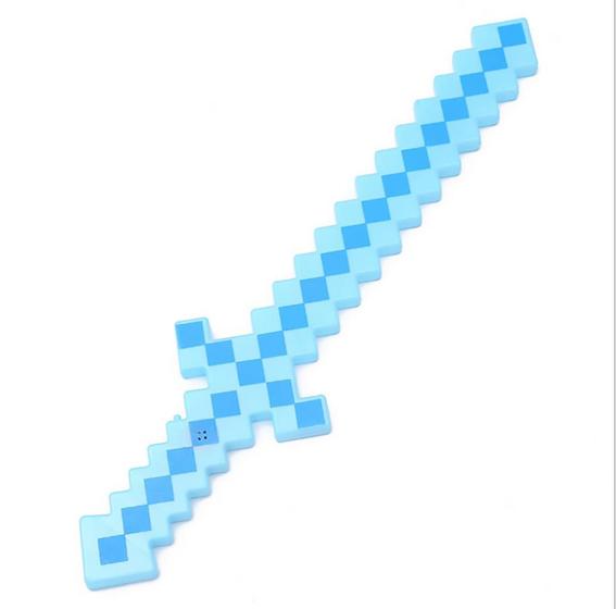 Imagem de Brinquedo Espada Pixel Minecraft 58Cm Som E Luz - ul Nº17