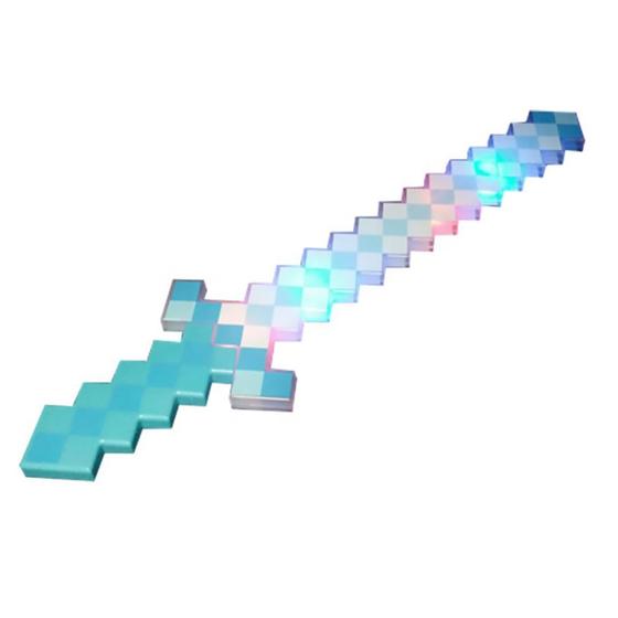 Imagem de Brinquedo Espada Pixel Minecraft 58Cm Som E Luz - ul Nº24