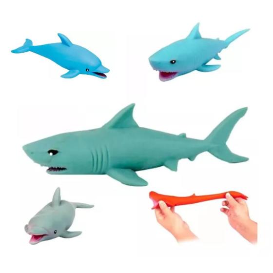 Imagem de Brinquedo Estica E Puxa 18 Cm Antistress Animais Marinhos