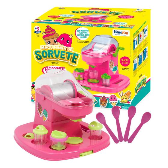 Imagem de Brinquedo Fábrica De Sorvete Sorveteria Infantil - Cor Rosa