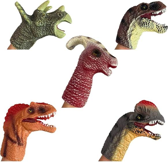 Imagem de Brinquedo Fantoche De Dedos Dinossauros Infantil Unissex 5Un