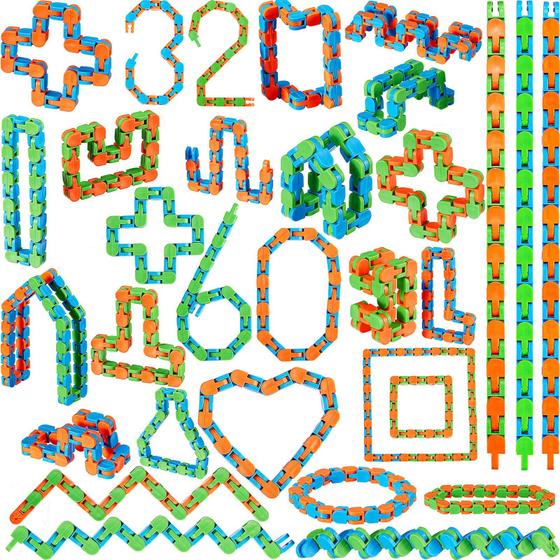 Imagem de Brinquedo Fidget Sosation Wacky Tracks - 60 Peças
