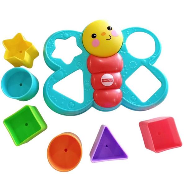 Imagem de Brinquedo Fisher Price Encaixe de borboleta didático Grande