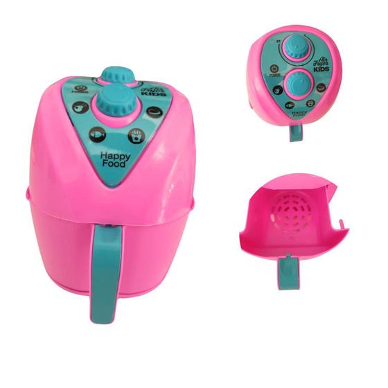 Imagem de Brinquedo Fritadeira Air Fryer Faz De Conta Cozinha Infantil Plastico Rosa