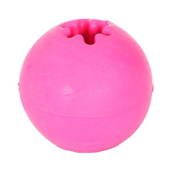 Imagem de Brinquedo Furacão Pet Bola de Borracha Maciça para Adestramento Rosa para Cães - Tamanho 7