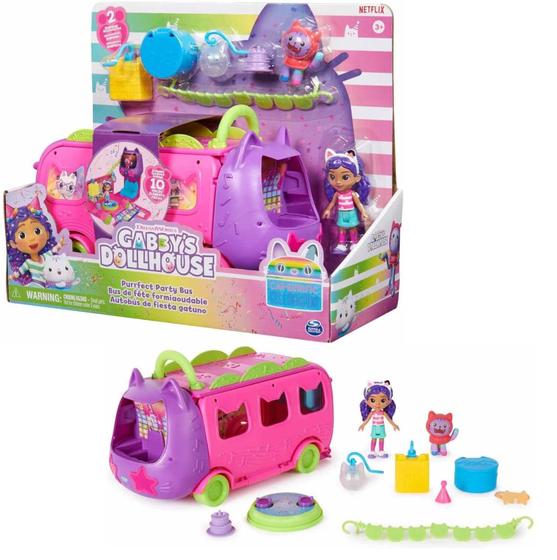 Imagem de Brinquedo Gabby'S Dollhouse Ônibus De Festa Boneca Playset