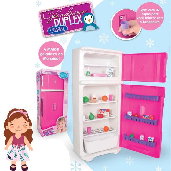 Imagem de Brinquedo Geladeira Duplex Cozinha Infantil - Lua De Cristal