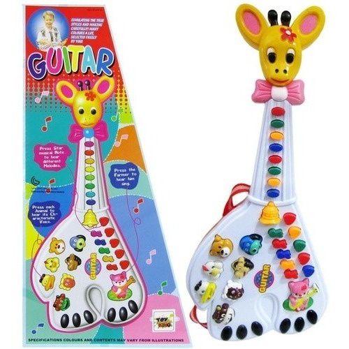 Imagem de Brinquedo Guitarra Girafa Musical Com Sons De Bichos E Luzes Criança Menino Menina Infantil