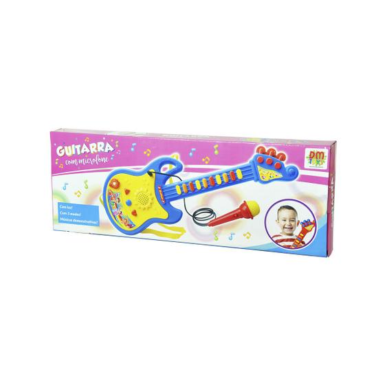 Imagem de Brinquedo Guitarra Infantil com Microfone - DM Toys