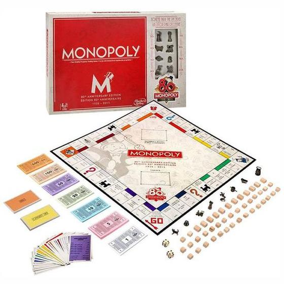 Imagem de Brinquedo Hasbro B0622 Monopoly 80Th Anniversary Edition