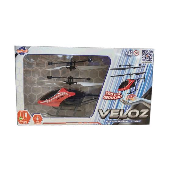 Imagem de Brinquedo Helicoptero Voador Indução Toyng Vermelho 44032