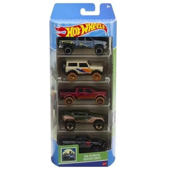 Imagem de Brinquedo Hot Wheels Kit com 5 HW Remote Adventures 