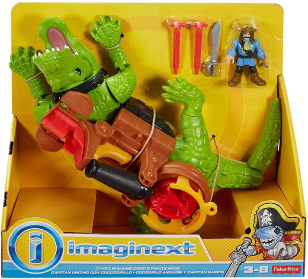 Brinquedo Imaginext - Crocodilo e Capitão Gancho - Mattel - Brinquedos ...