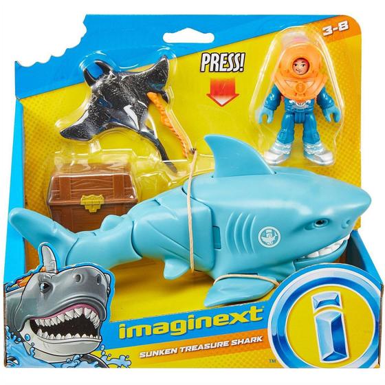 Brinquedo Imaginext Oceano - Tubarão e Mergulhador - Mattel - Bonecos ...
