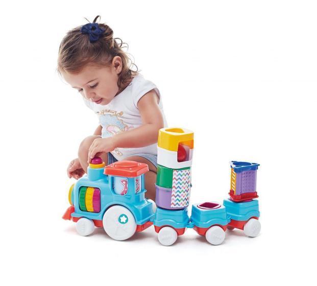 Imagem de Brinquedo Infantil Anima Trem Blocks - Tateti