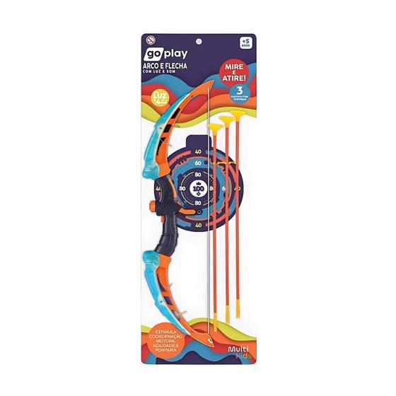 Imagem de Brinquedo Infantil Arco e Flecha Go Play Com Luz e Som Multikids - BR2326