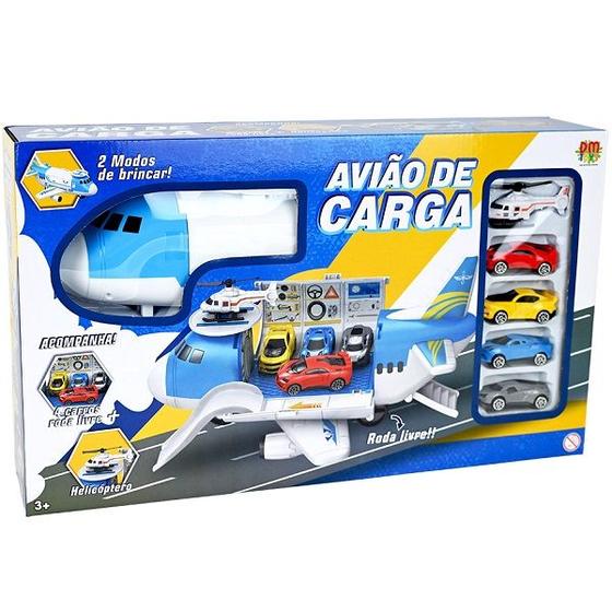 Imagem de Brinquedo Infantil Aviao de Resgate com Carrinhos DM TOYS