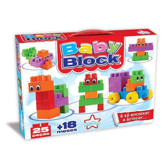 Imagem de Brinquedo Infantil Baby Block 25 pçs Big Star