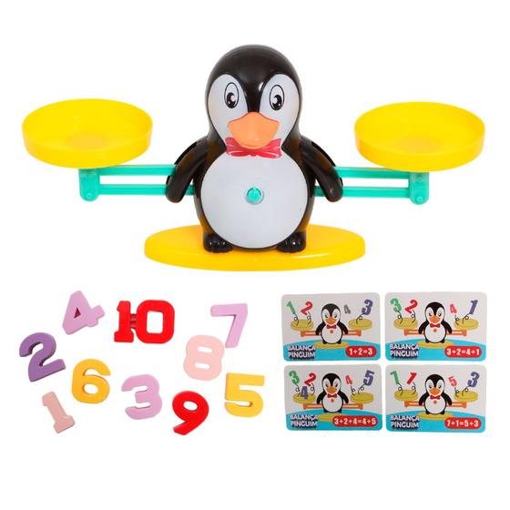 Imagem de Brinquedo Infantil Balança Pinguim Com Números Coloridos