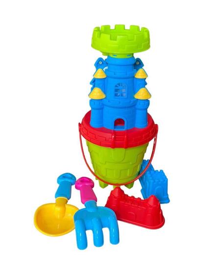 Imagem de Brinquedo Infantil Balde Castelo Com Acessórios Para Praia