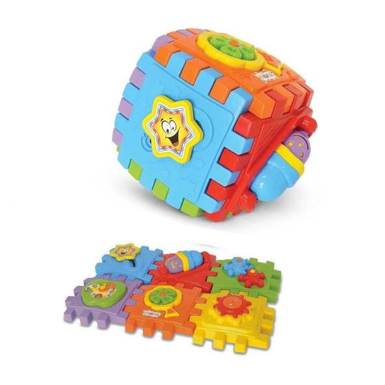 Imagem de Brinquedo Infantil Bebê Cubos Didáticos Smart Cube - Maral 4004