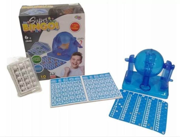 Imagem de Brinquedo Infantil Bingo Roleta E Cartela 75 Números E 10 - Wellkids