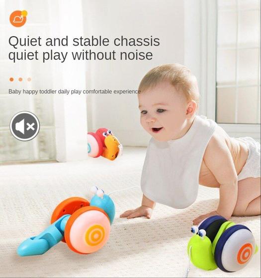 Imagem de Brinquedo Infantil Caracol de Puxar com Música e Luzes Criativas