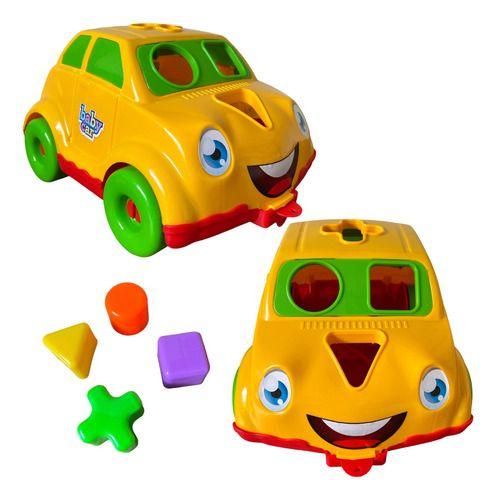 Imagem de Brinquedo Infantil Carrinho Didático Formas Encaixe Pedagógo