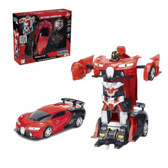 Imagem de Brinquedo Infantil Carro Carrinho De Controle Que Transforma Em Robô Modelos Multikids Original