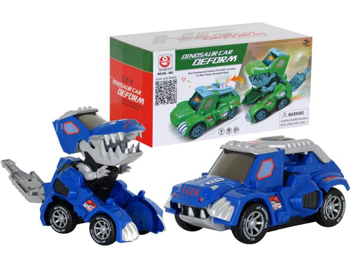 Brinquedo Infantil Carro que Vira Dinossauro com Som e Luzes Xing