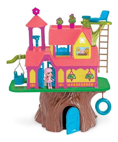 Imagem de Brinquedo Infantil Casa Na Floresta + Árvore 20 Acessórios