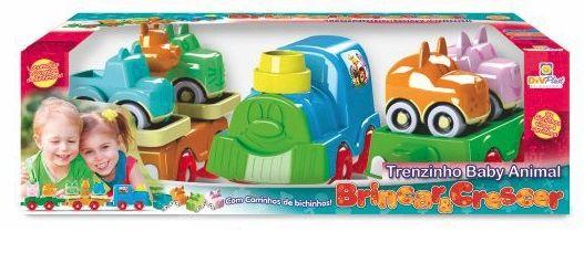 Imagem de Brinquedo Infantil Crianças Trenzinho Baby Animal Caixa