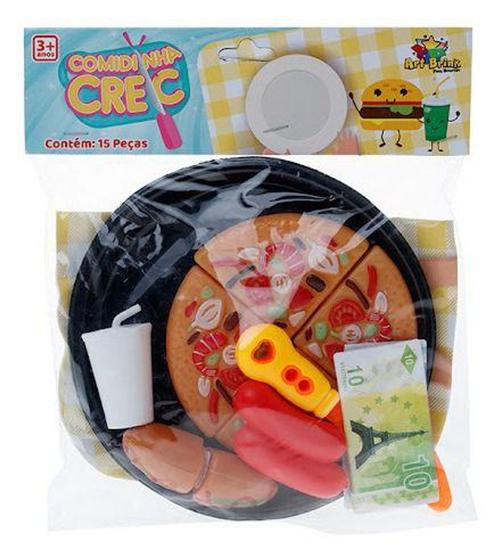 Imagem de Brinquedo Infantil de Comidinha Crec Pizza De Cortar - ArtBrink