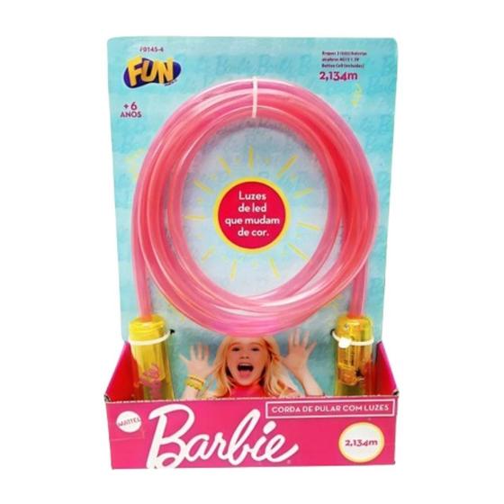 Imagem de Brinquedo infantil de pular corda com luzes da Barbie F0145-4 - Fun - Fun Divirta-se