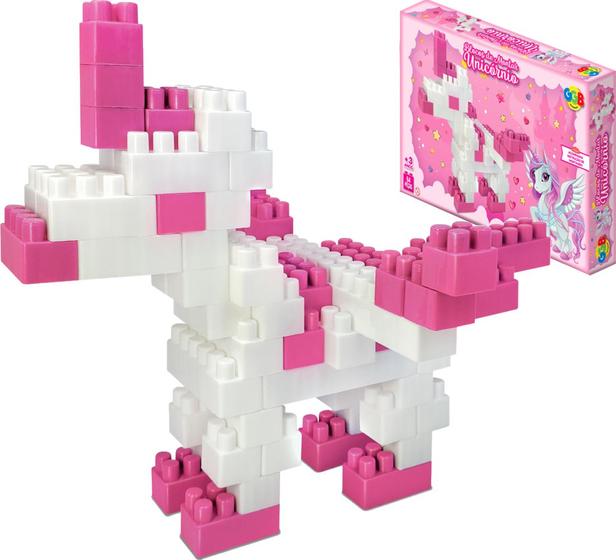 Imagem de Brinquedo Infantil Educativo Blocos de Montar Unicornio
