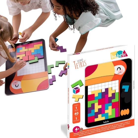 Imagem de Brinquedo Infantil Educativo Jogo de Encaixe Tetris 4 5 6 anos Presente Criança Autista Menino Menina Autismo TEA Interativo Familia