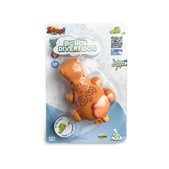 Imagem de Brinquedo Infantil Hipopótamo Laranja Coleção Nova Divertido