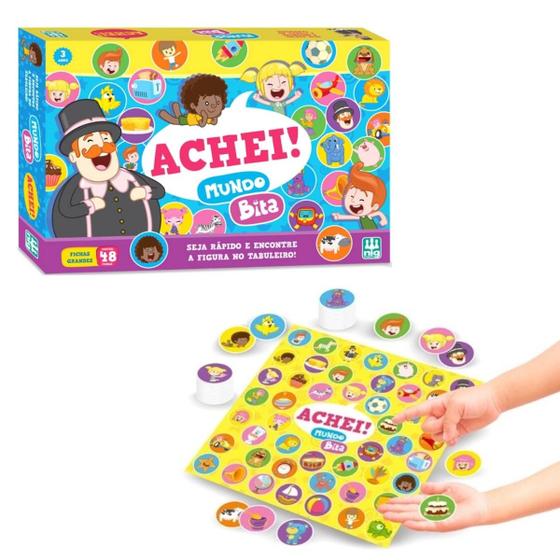 Imagem de Brinquedo Infantil Jogo Achei Mundo Bita Nig - 0695