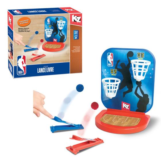 Imagem de Brinquedo Infantil Jogo Lance Livre NBA Bolinha Kz Play Elka