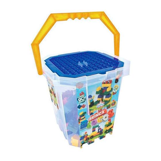 Imagem de Brinquedo Infantil Kit Balde Brinca Blocos Big Star