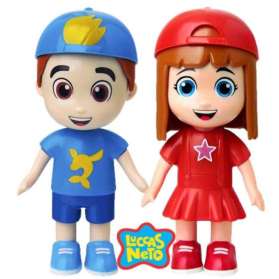 Brinquedo Infantil Kit Bonecos Luccas Neto e Gi Aventureira Elka ...