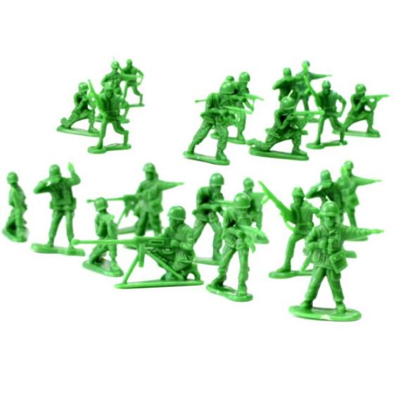 Imagem de Brinquedo Infantil Kit com 24 Soldadinhos de Plástico Militar Toy Master