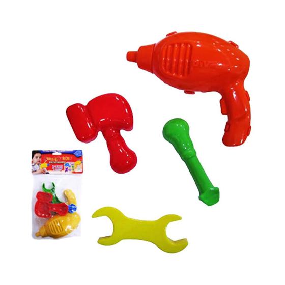 Imagem de Brinquedo Infantil Kit de Ferramentas 4 Pçs DivPlast Solapa