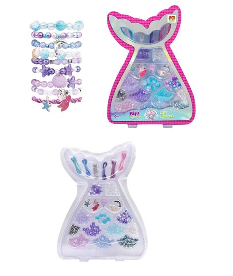 Imagem de Brinquedo Infantil Kit Miçangas Coloridas Montar Pulseirinha