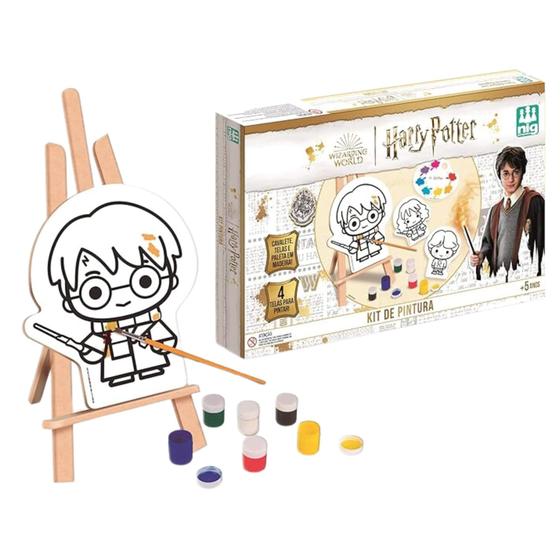 Imagem de Brinquedo Infantil Kit Pintura Harry Potter Com Cavalete E Telas Nig - 0590