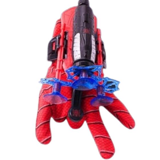 Imagem de Brinquedo Infantil Lançador Teia Do Homem-Aranha Luva De Herói Com Bala Flexível