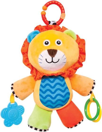 Imagem de Brinquedo Infantil Leãozinho Treme-Treme de Pelúcia Musical com Atividades - Buba